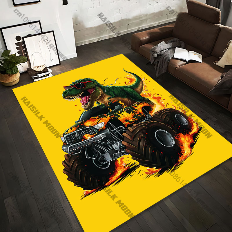 Printing Commercial Drive - Dywaniki z nadrukiem dinozaura prowadzącego ognisty