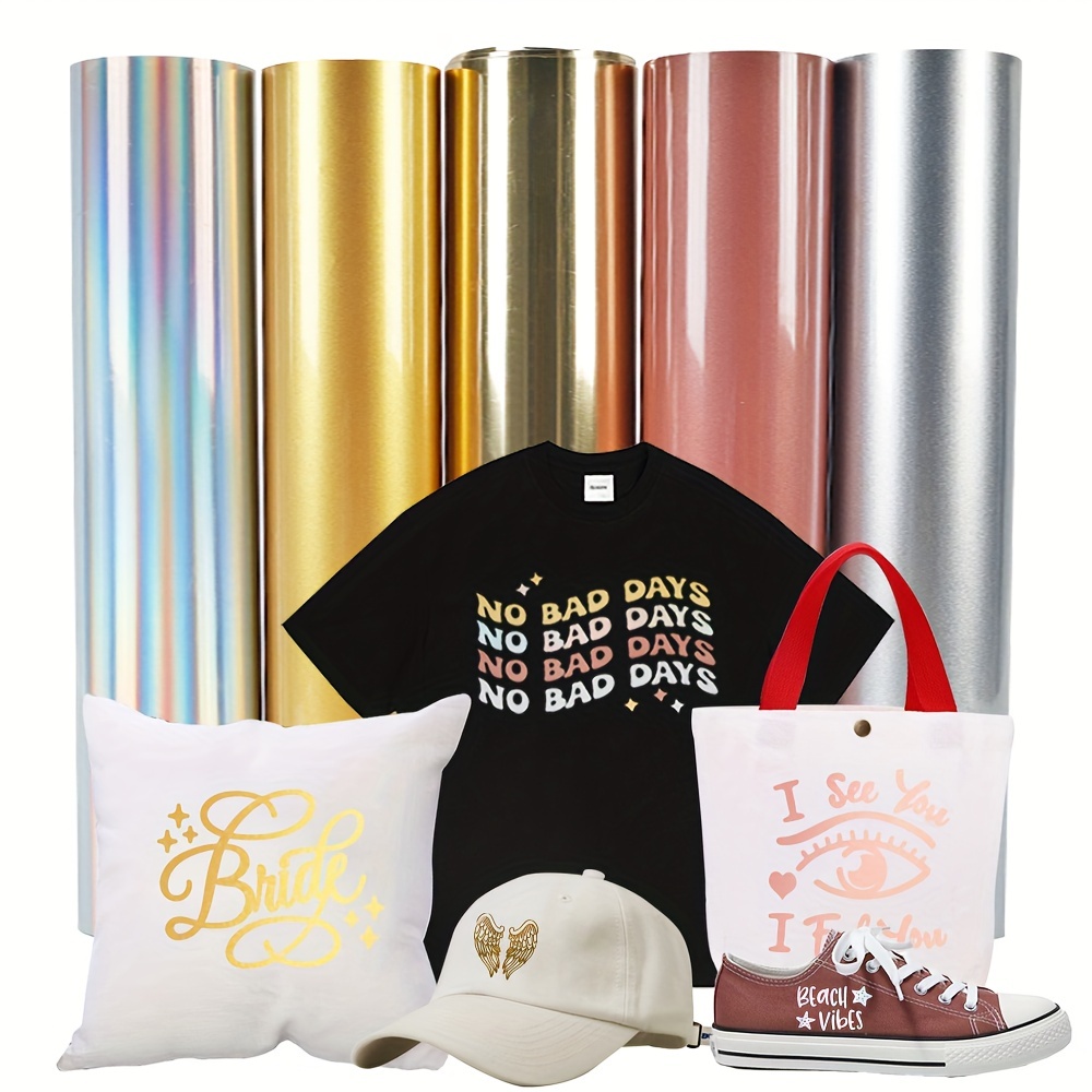 Heat Transfer Vinyl Roll - 1 Rolka, Miękki Metalowy Vinyl Termotransferowy