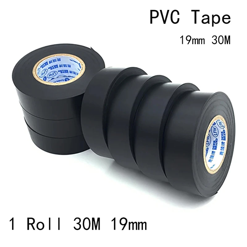 Heat Transfer Vinyl Roll - 1 szt. Taśma elektryczna 19MMX30M czarna,