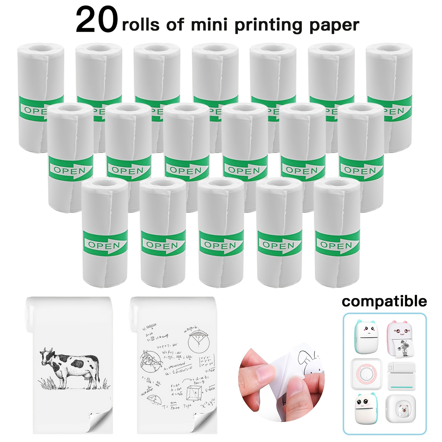 Heat Transfer Vinyl Roll - 5-10-20 rolek mini papieru do drukowania,