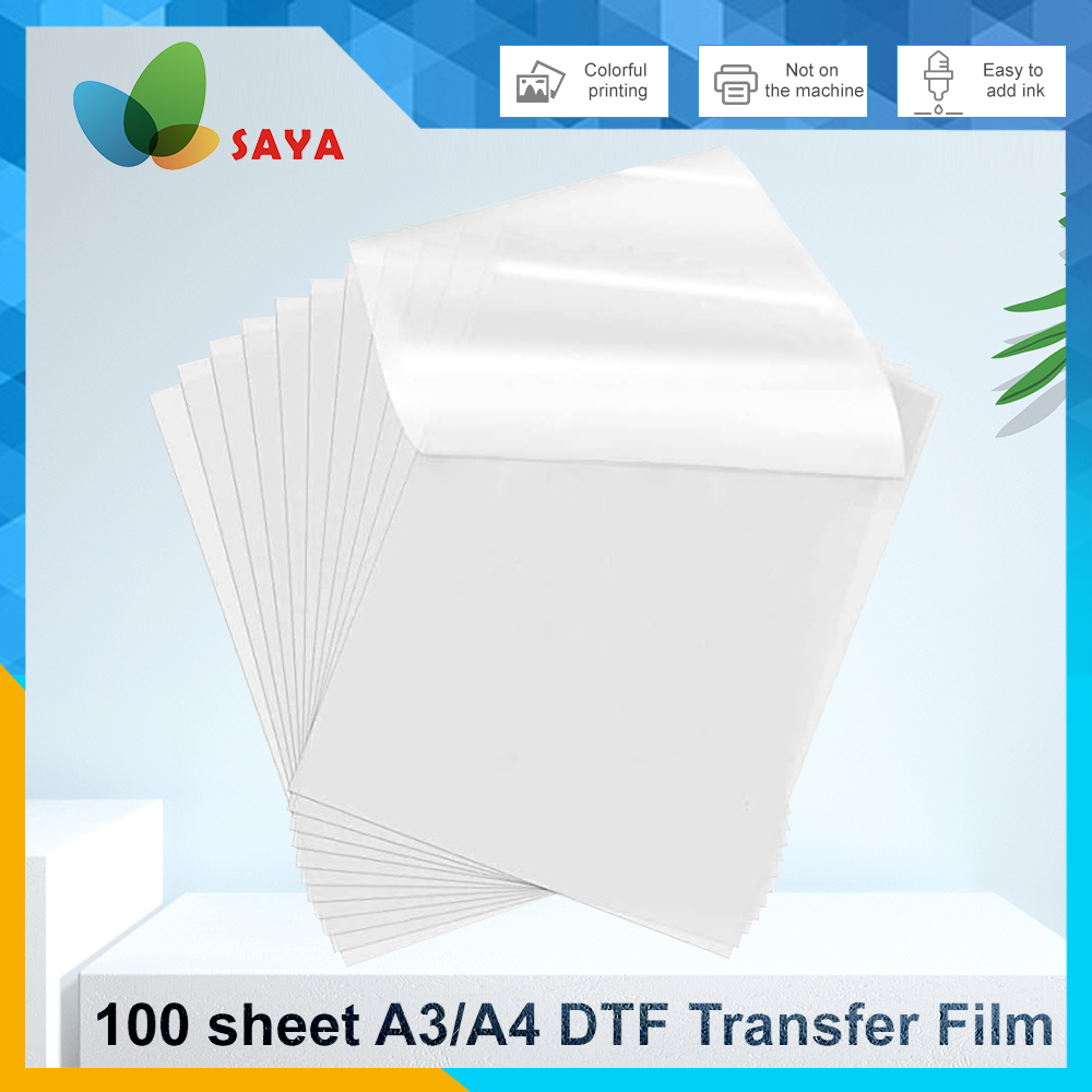 Heat Transfer Vinyl Roll - 50/100 szt. Folia DTF A3/A4 Dwustronna